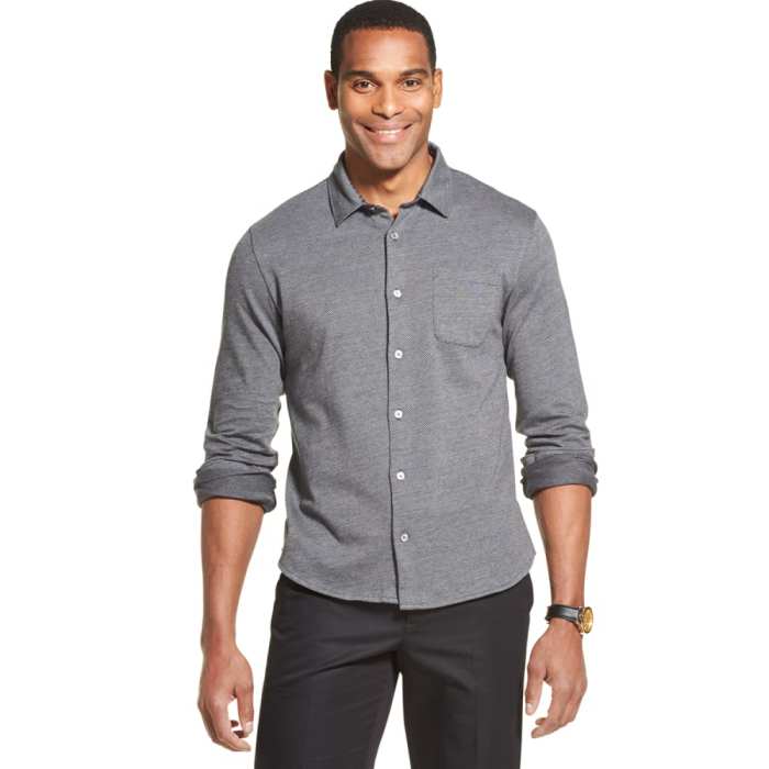 Men's no tuck dress shirt