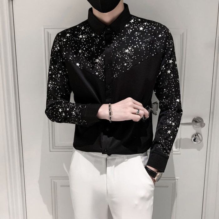 Mens sequin dress shirt