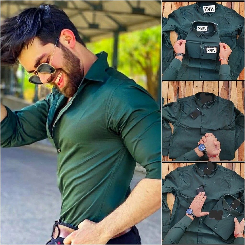 Green mens dress shirts