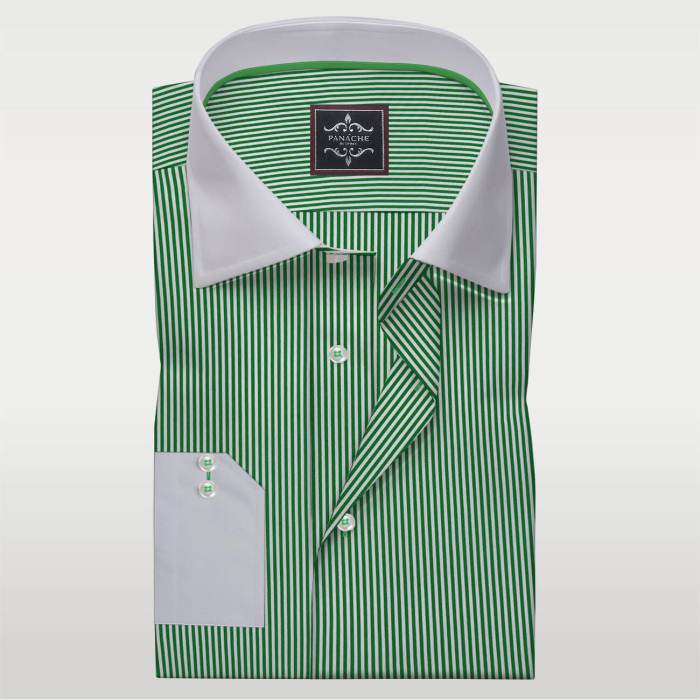 Green mens dress shirts