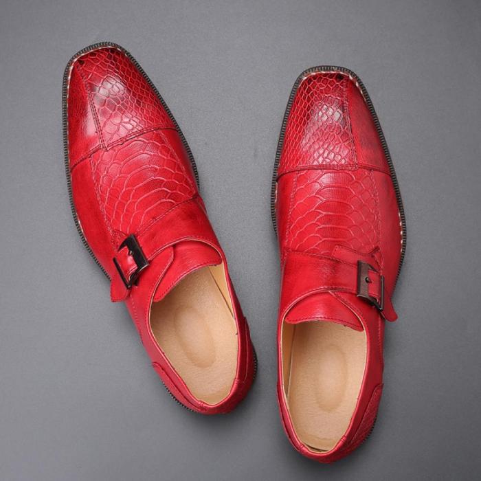 Red soled men's dress shoes