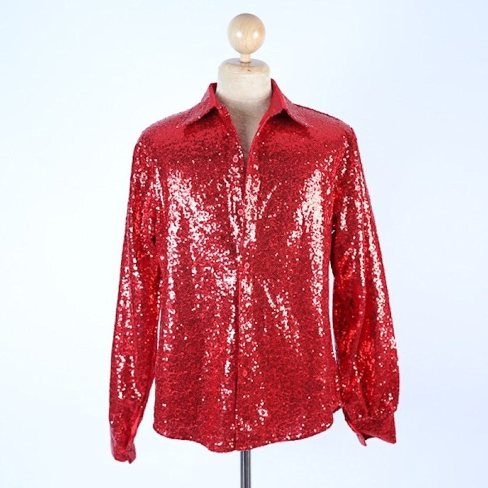 Sequin red shirt liberace worn stage dress expert costumes